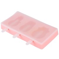雪糕模具做冰淇淋冰棍冰棒家用硅胶DIY自制模具冻冰块创意卡通可爱 粉色(雪人+兔子+小牛)雪糕模具