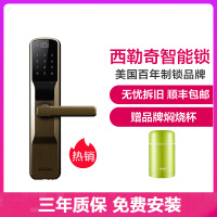西勒奇（SCHLAGE）指纹锁SE家用入户防盗门密码锁C级智能电子锁 SE201太空银
