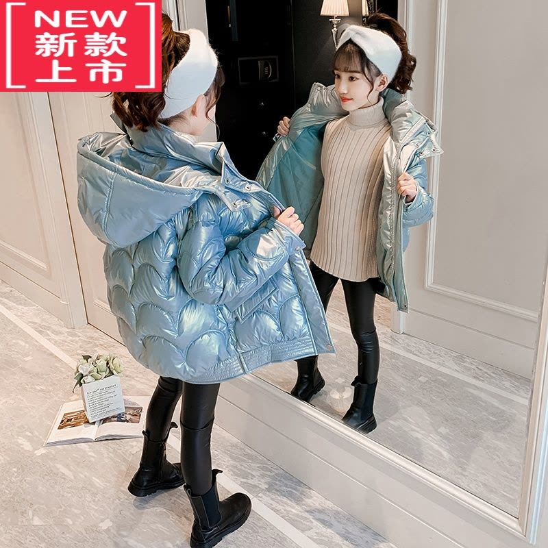 可莉允女童羽绒棉衣2022新款冬装中大儿童加厚棉服12岁中长棉袄免洗冬季图片