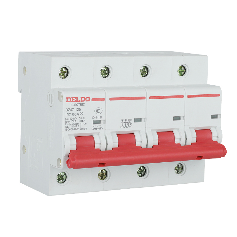 德力西空气开关DZ47 4P家用小型断路器100A高清大图