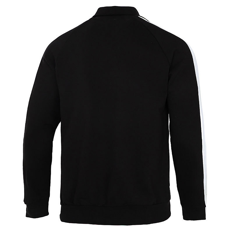 puma休闲运动拼接经典立领夹克外套男款黑色53293501