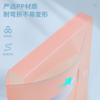 得力(deli)63210彩透档案盒7个装35mm透明红色 塑料文件资料册A4文件盒透明会计收纳盒人事档案盒办公收纳用品