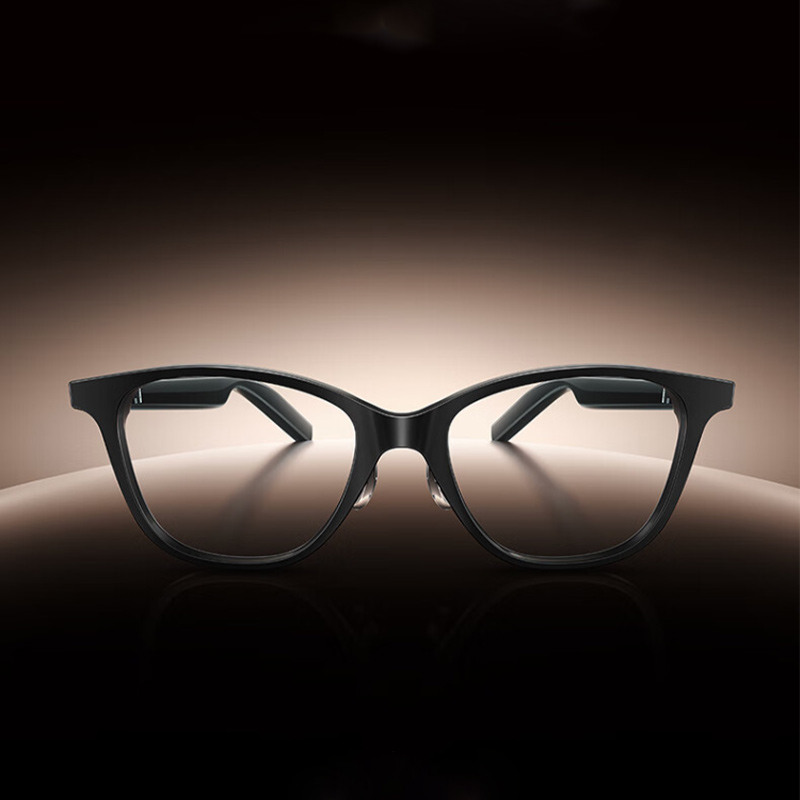 界环 AI智能眼镜非AR 实时翻译音频眼镜 无线蓝牙眼镜 方框猫眼款 曜石黑