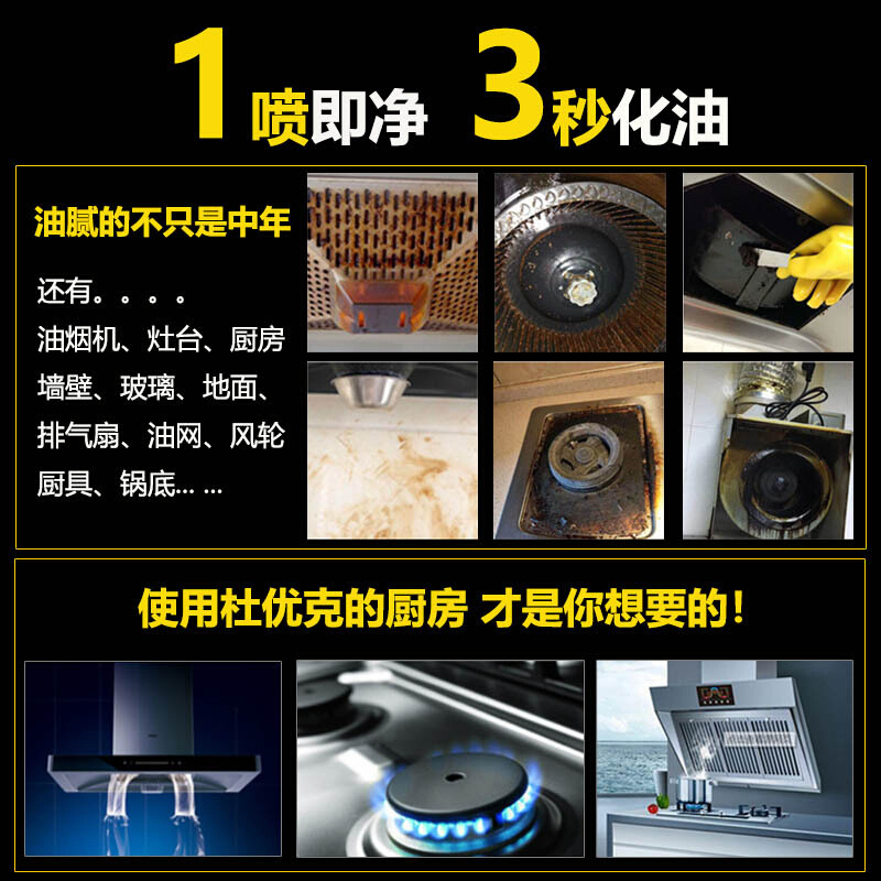 GS ZH杜优克 重油污清洁剂 泡沫去油神器500ml