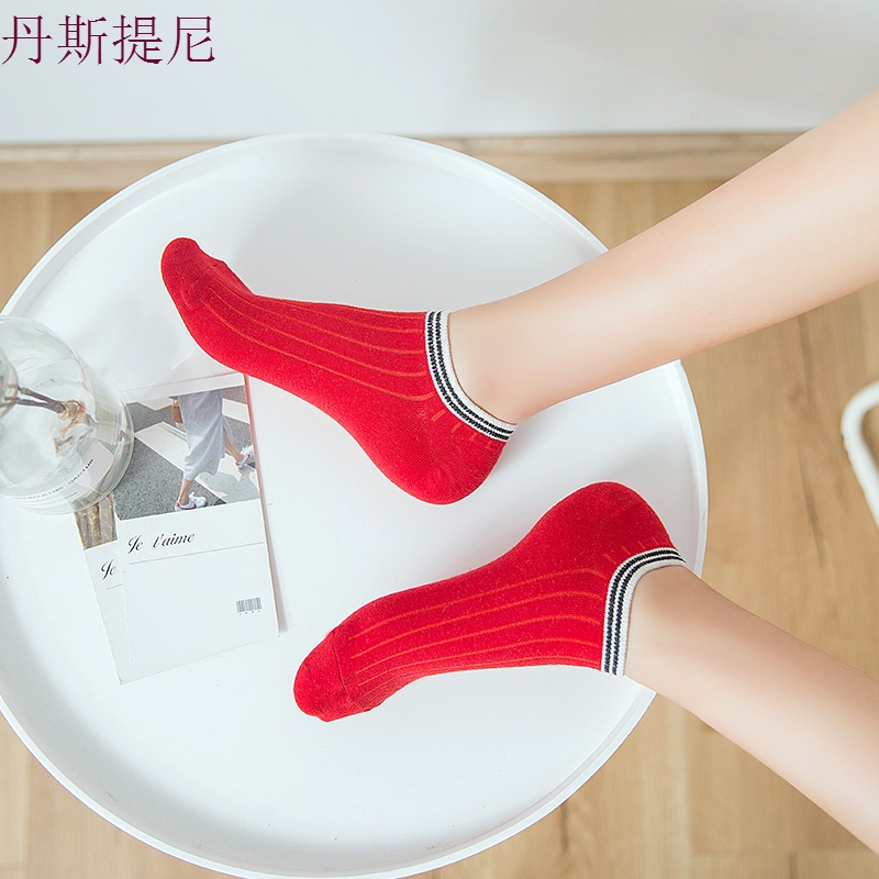 袜子女春夏隐形袜船袜短袜低帮浅口袜韩国可爱全棉纯棉薄款夏季