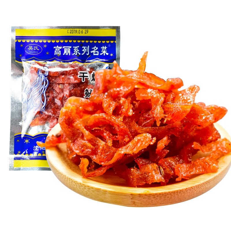 素干煸鱿鱼丝辣条30g8090后童年怀旧零食香麻辣素食素肉吴氏高丽 素