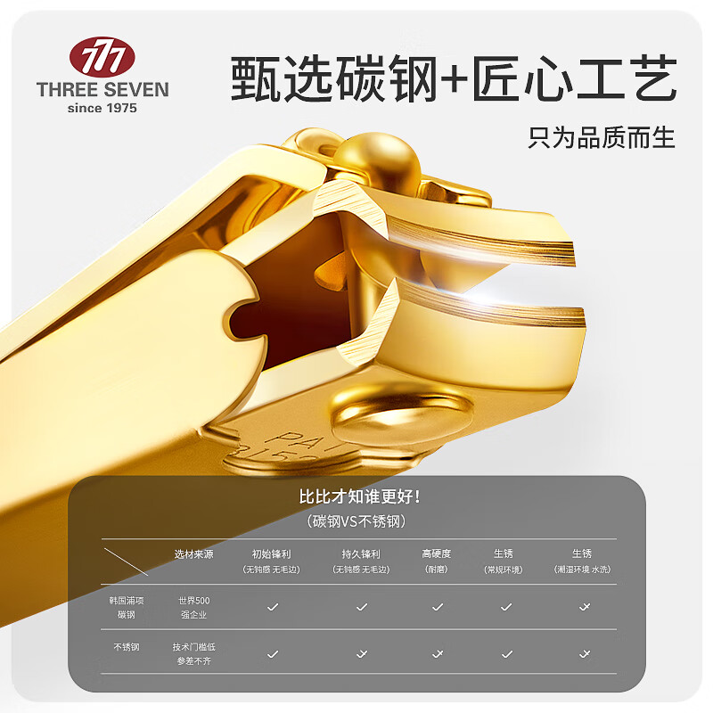 777指甲刀三七指甲剪防飞溅修甲指甲钳子指甲剪刀进口剪指刀621高清大图