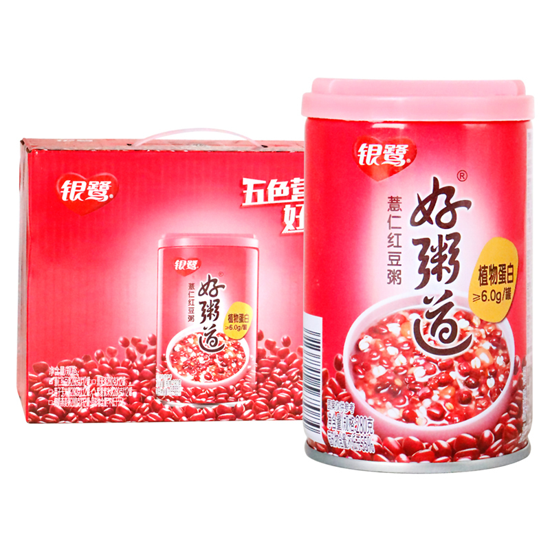 超级新品 银鹭 好粥道薏仁红豆粥280g*12罐/箱