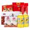 500元套餐（大米5kg*2+金龙鱼油5L*2+燕之坊杂粮2.4kg+燕之坊干货868g+面粉1.5kg*2）分5个包裹