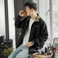唐狮男士夹克外套男士外套外套男男式夹克休闲外套立领领口撞色外套