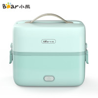 小熊(bear) DFH-B12E1电热饭盒 双层不锈钢可插电蒸煮保温饭盒上班族便携带热饭神器学生便当盒