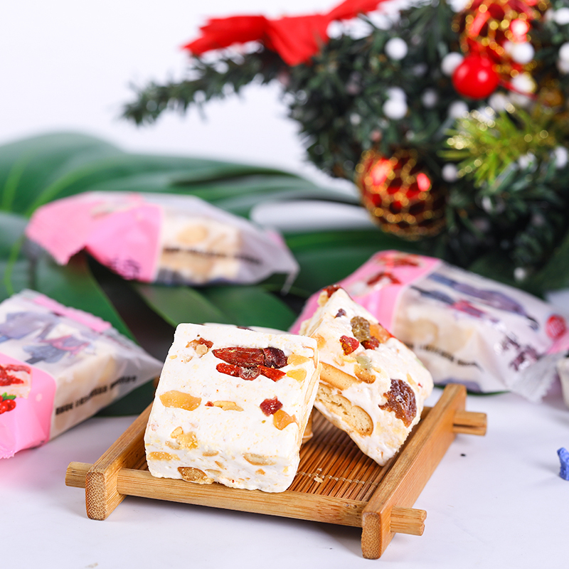 金朗手工牛轧雪花酥160g 抹茶蔓越莓果干自制小饼干 混合口味休闲小零食