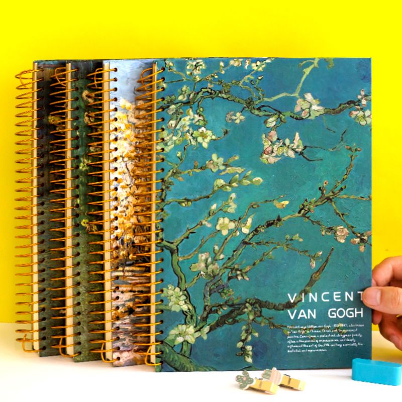 b5加厚大号笔记本学生用简约复古记事本线圈本子可爱韩版便宜超厚