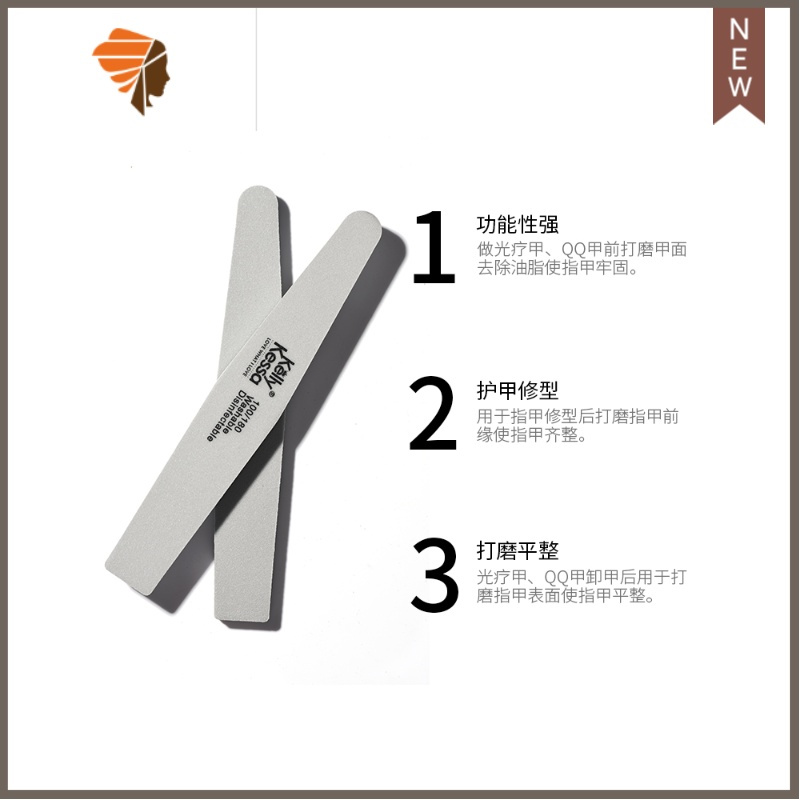磨指甲砂条粗抛光搓条耐磨家用美甲海绵搓条 三维工匠 美甲抛光条5支抛光折锉