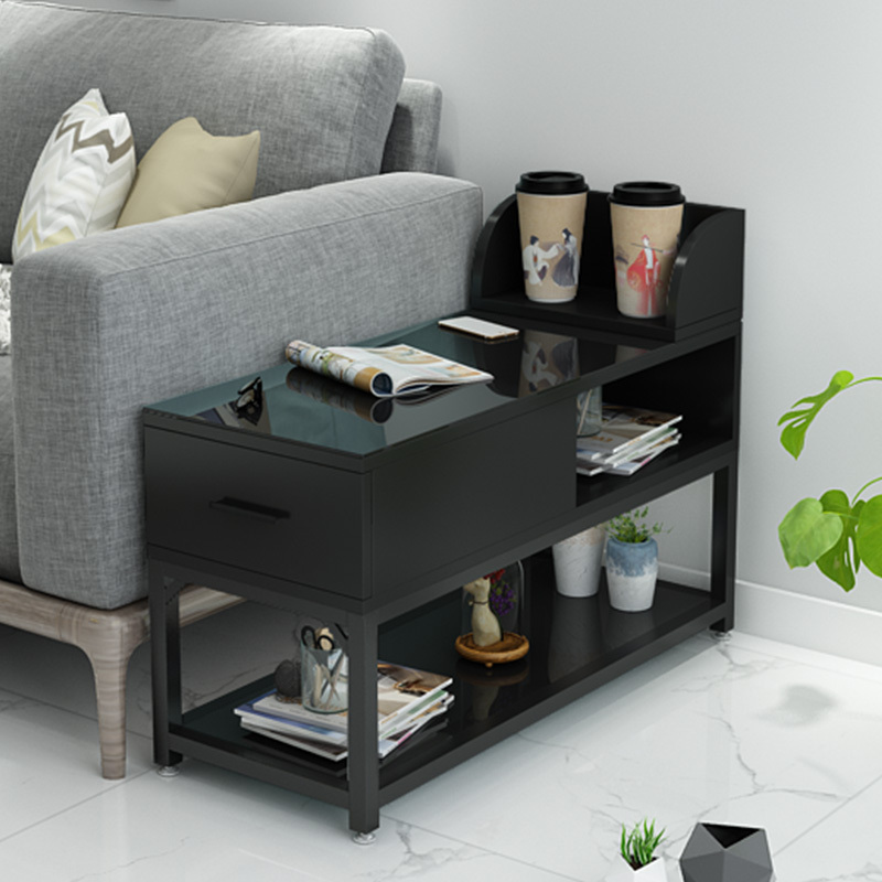 玺晴沙发边柜侧边柜简约现代创意客厅小户型边几边角柜储物柜玻璃茶几