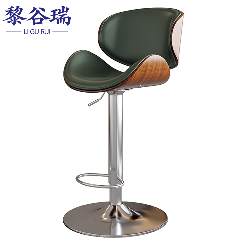 黎谷瑞升降吧台椅 吧台凳牛皮把