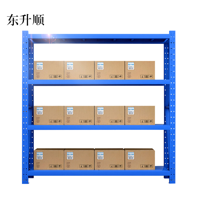 东升顺承重200kg货架置物架钢制货架蓝色主架长150宽50高200CM