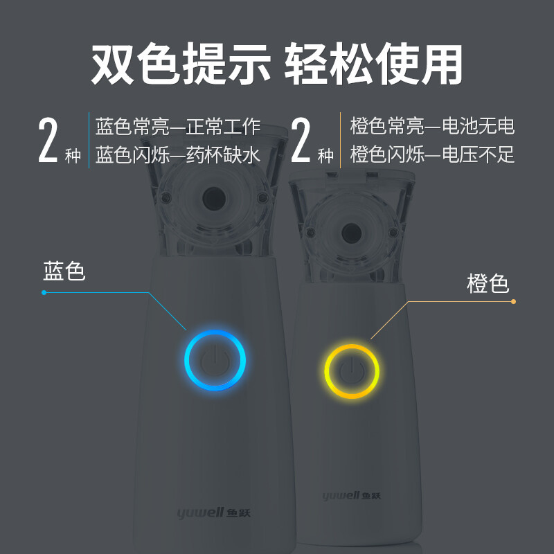 鱼跃手持雾化器M102雾化机 儿童家用医用婴儿化痰配面罩高清大图