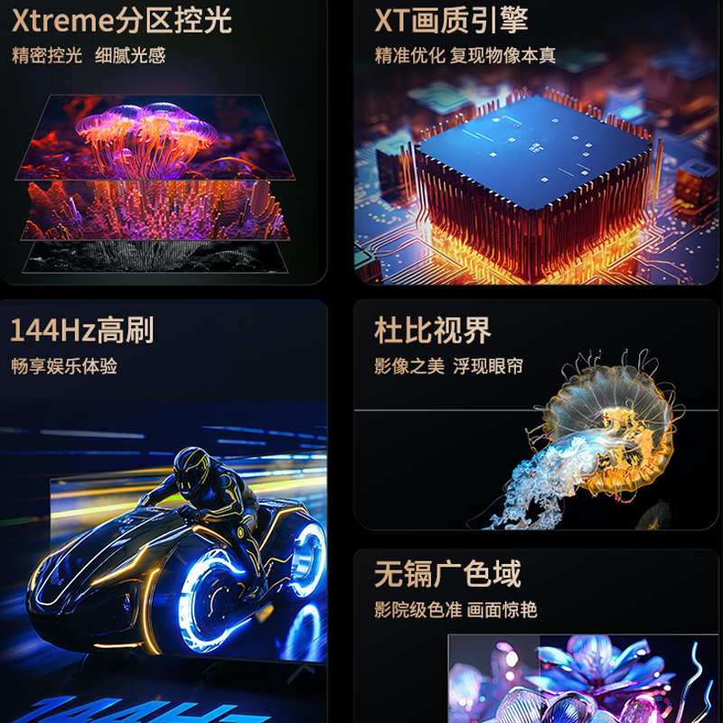 SHARP夏普4T-C75GN7000 144HZ 分区控光 4G+64G 杜比视界 智能电视