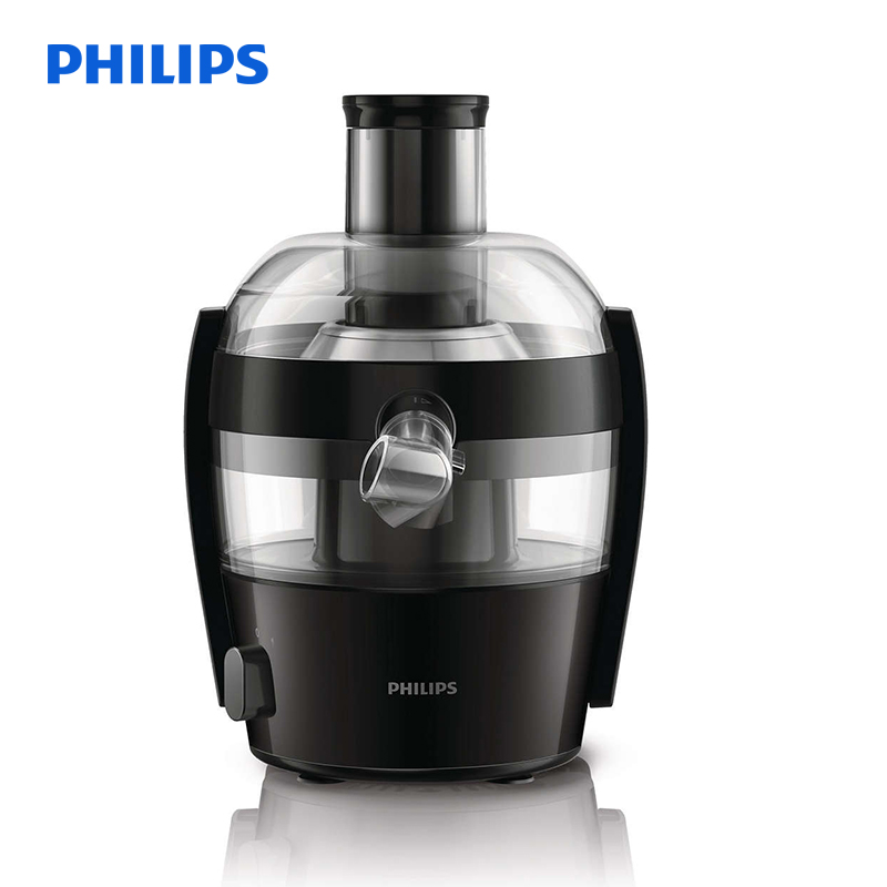 飞利浦(Philips) 榨汁机 HR1833 旋钮式果汁机家用 大口径 防滴漏 渣汁分离高出汁率 1档 1.5L大容量