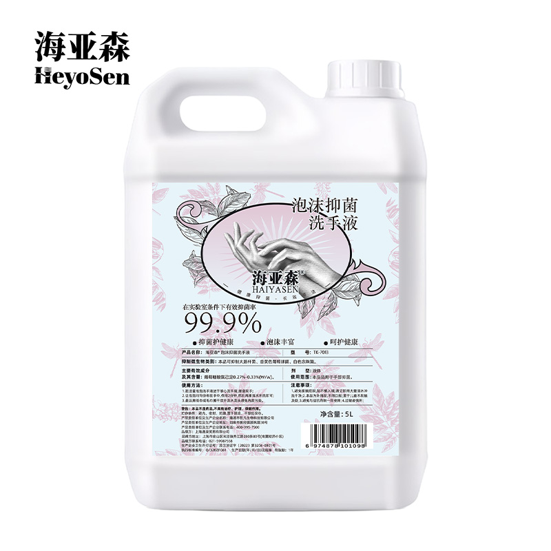 海亚森 泡沫抑菌洗手液5L装 TK-7013高清大图