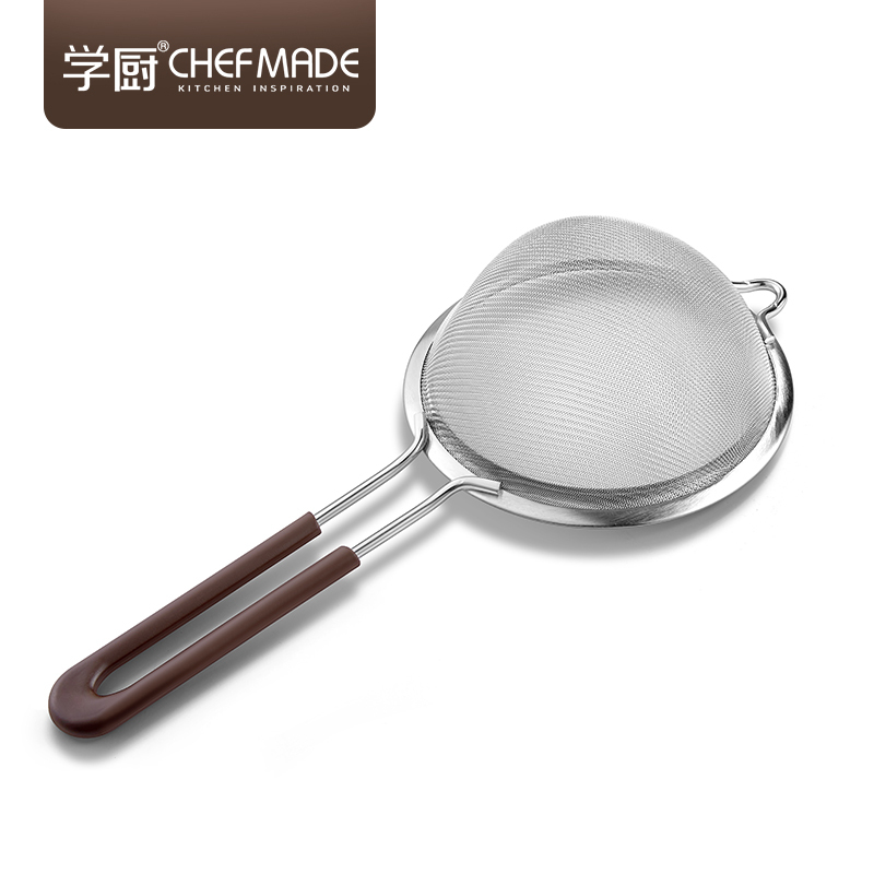 学厨 CHEFMADE 烘焙工具 蛋糕模具厨房工具 面粉筛子 糖粉过滤网筛网细孔16cm30目 WK9245