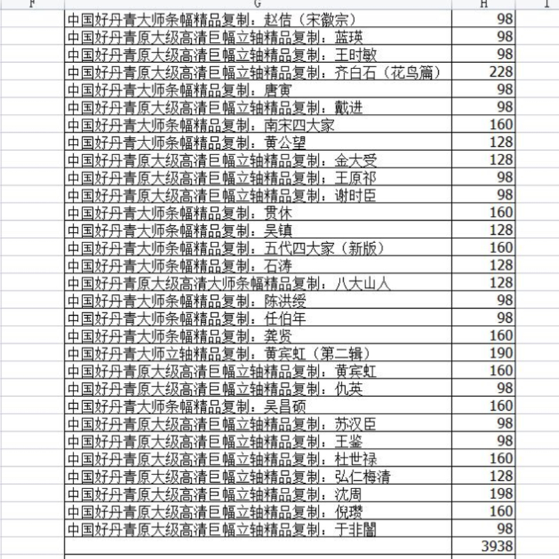 八大山人 [正版]中国好丹青大师条幅精品复制原大级高清巨幅龚贤石涛齐白石黄宾虹黄公望倪瓒沈周南宋北宋四大家吴镇画集大图学高清大图