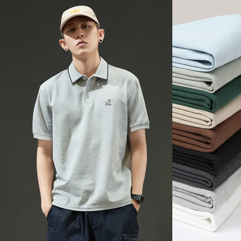 [1.5折价41元]唐狮 polo衫男男式T恤POLO衫短袖POLO衫绣花短袖POLO
