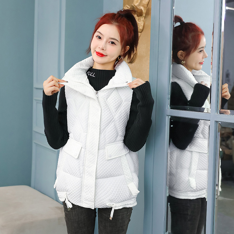 菱形羽绒棉马甲女2023秋冬新款今年流行洋气立领外套外穿坎肩背心_627高清大图