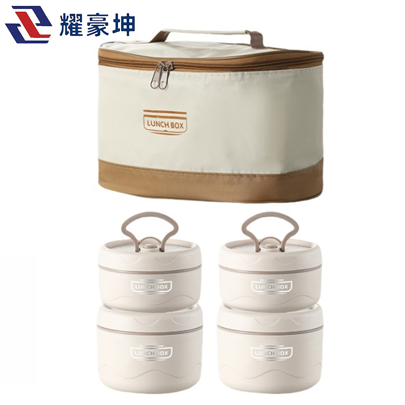 耀豪坤304不锈钢四层保温饭盒hh3/个高清大图