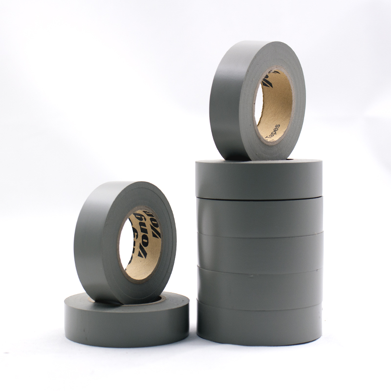 灰色加宽45mm*20米*2卷 永乐灰色线束胶带电工胶带耐高温防水绝缘环保汽车用电工胶带灰色