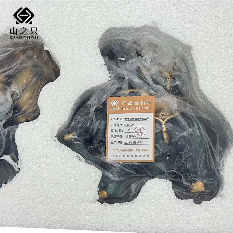 山之只 玄关装饰摆件大象葫芦 MZ0109 对图片