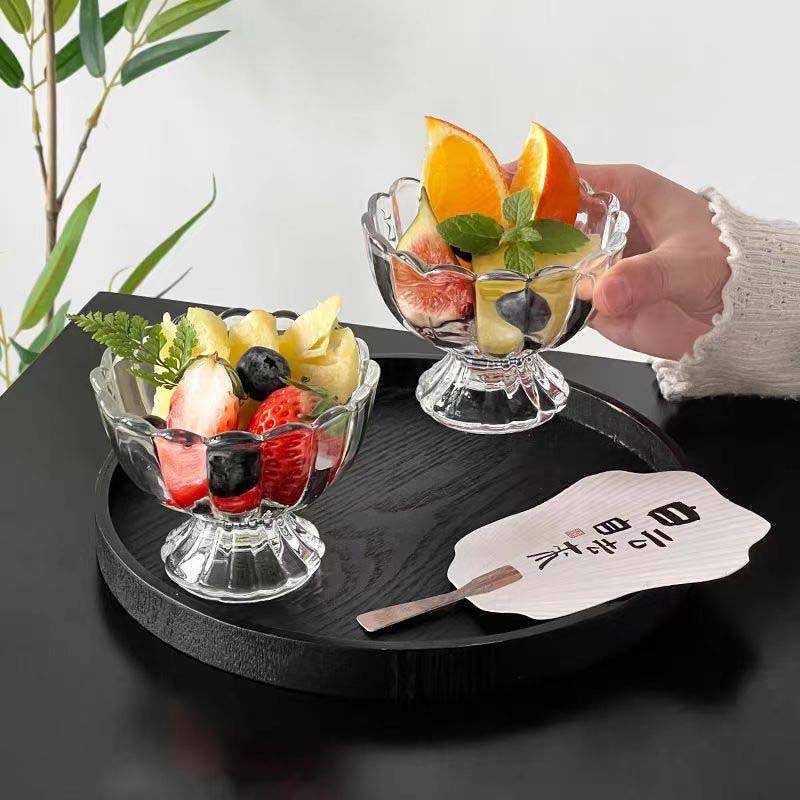 杯子 莲花高脚杯[2只装]高清大图