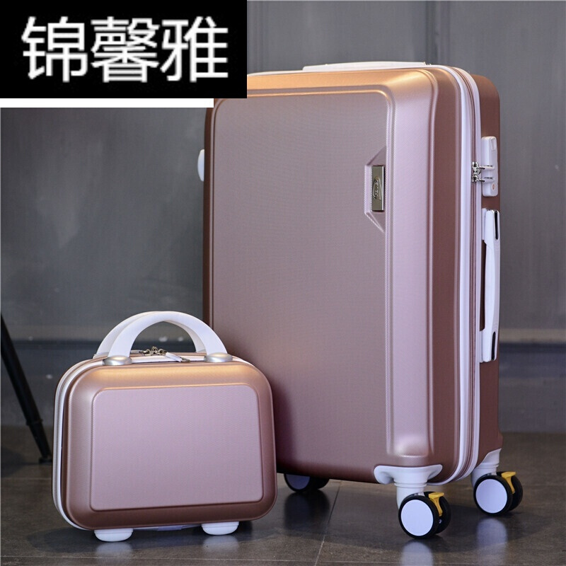 日示儿手拉箱行李箱男学生时尚潮流旅行箱大号24英寸布料布面万向轮布