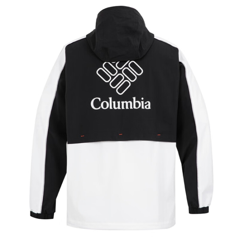 Columbia哥伦比亚梭织夹克男士秋季新款户外运动休闲舒适透气时尚单层保暖连帽撞色外套XM8891 XM8891010