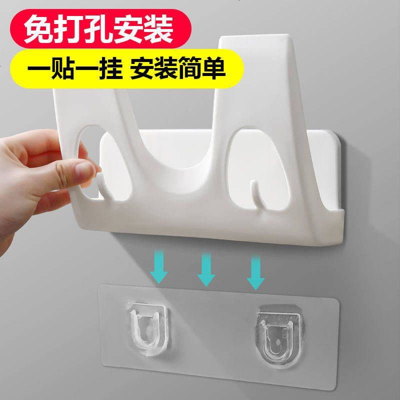 锅盖架免打孔厨房壁挂式砧板架多功能收纳架家用菜板置物架放锅盖 2个锅盖架【无痕可接水】蓝色 收藏店铺优图片