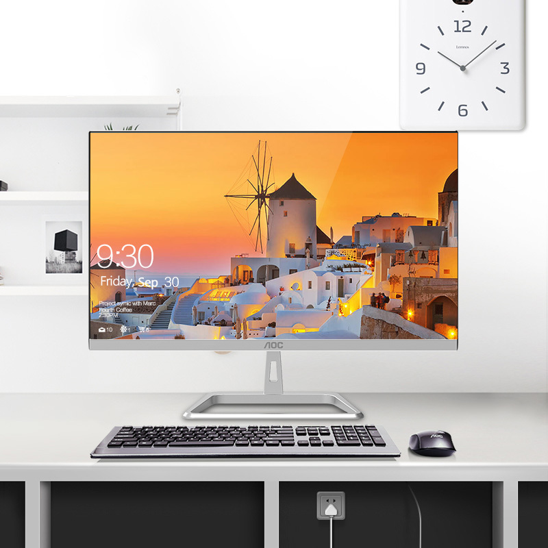 AOC AIO730 23.8英寸酷睿九代超薄商务办公学习台式一体机电脑(i5 9400 16G 512G固态 )