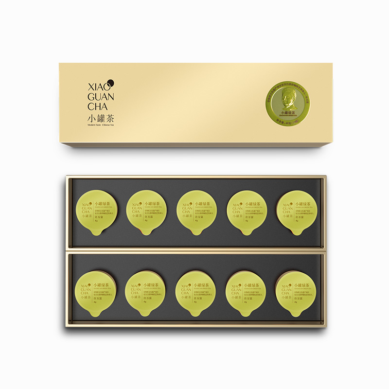 小罐茶(XIAO GUAN TEA) 特级小罐绿茶叶礼盒装40g 金罐10罐装小罐绿