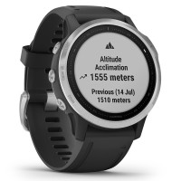 佳明（GARMIN）Fenix6S光学心率GPS手表登山跑步骑行游泳滑雪冲浪户外腕表（运动版银黑色中文版）