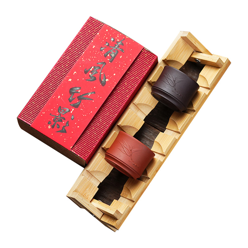 陶鼎軒 对杯精品功夫 原矿紫砂小杯 礼盒装高清大图