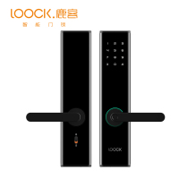 鹿客（LOOCK）Q2指纹锁智能锁家用防盗门锁智能门锁电子锁密码锁玻璃门全自动指纹锁耀岩黑晒单图