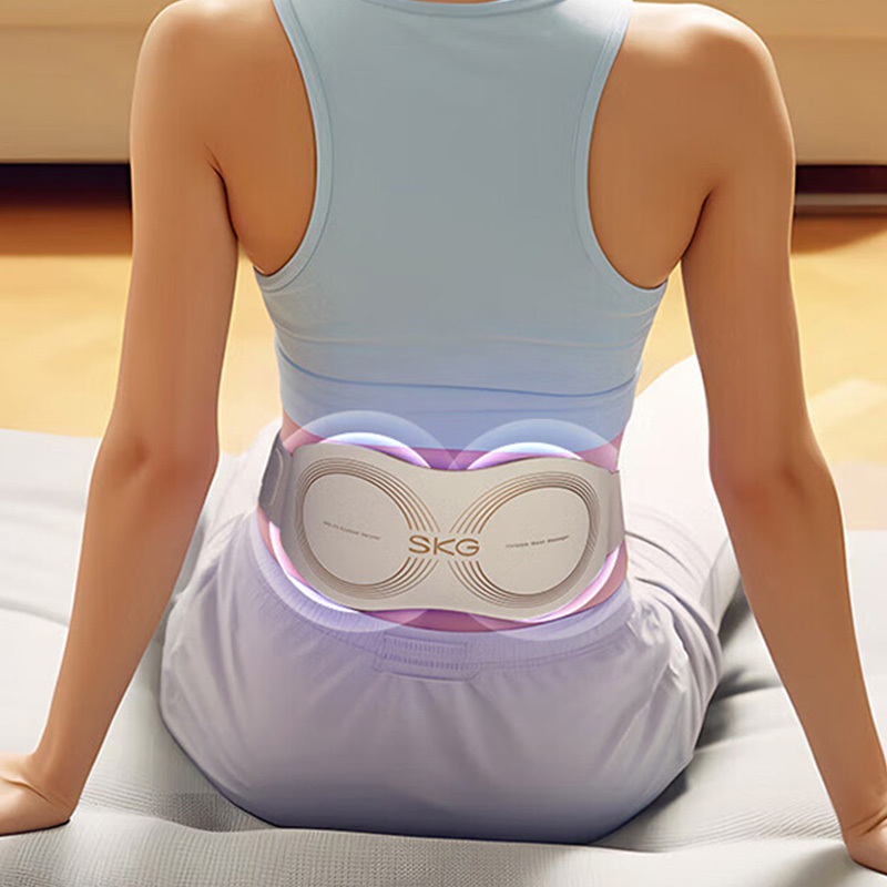 SKG腰部按摩器隐形护腰带腰椎腰肌劳损按摩仪热敷K5系列2代高清大图