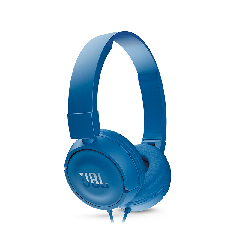 JBL T450 头戴式有线耳机耳麦 运动音乐游戏耳机 带麦可通话 苹果安卓华为小米通用 蓝