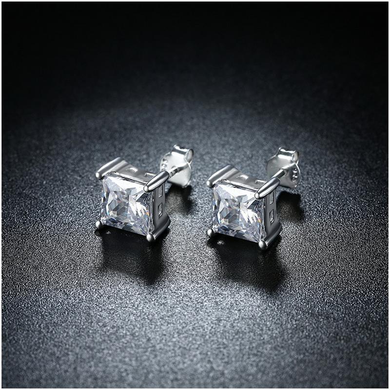 E065Silver Earrings 925纯银耳环日韩耳钉女气质百搭简约防过敏送女朋友七夕情人节礼物