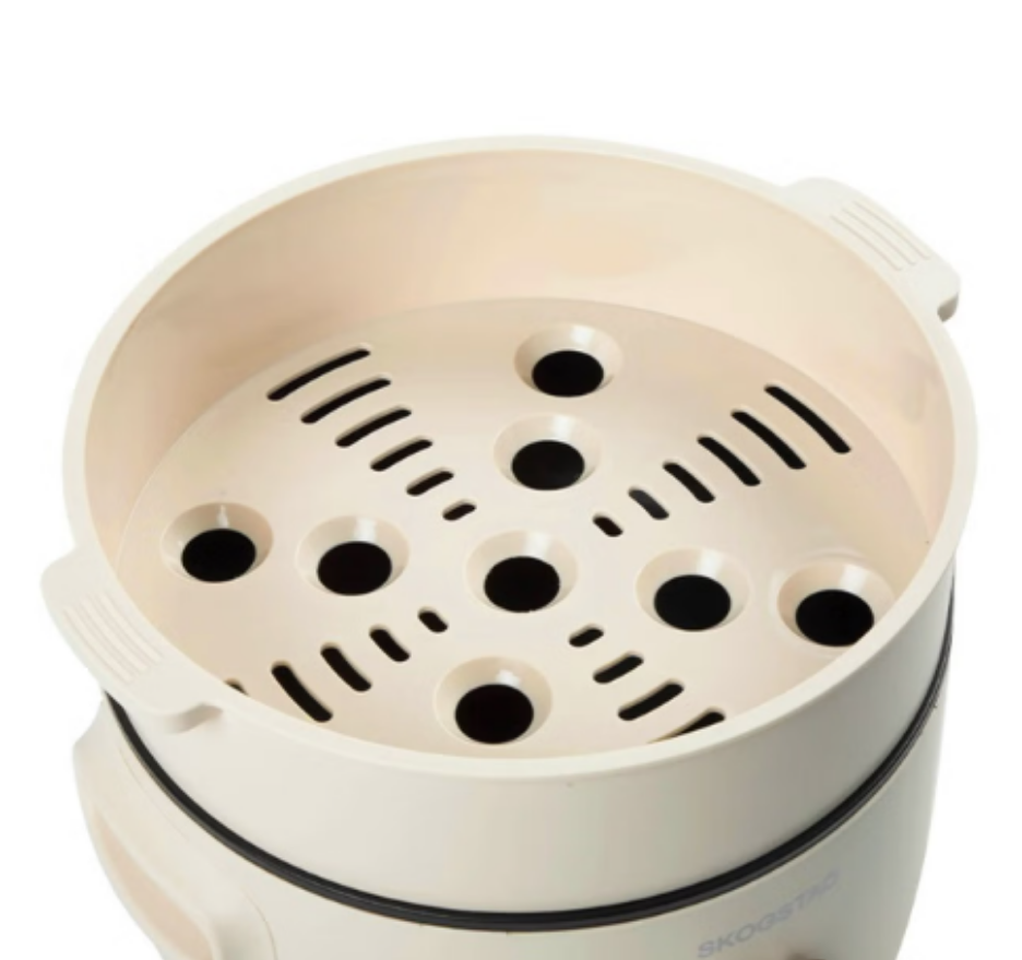 思嘉思达1360瓦强劲加热铝合金不粘内锅3.5升大容量旋钮控制花漾涮煮蒸火锅SKD-G0105高清大图