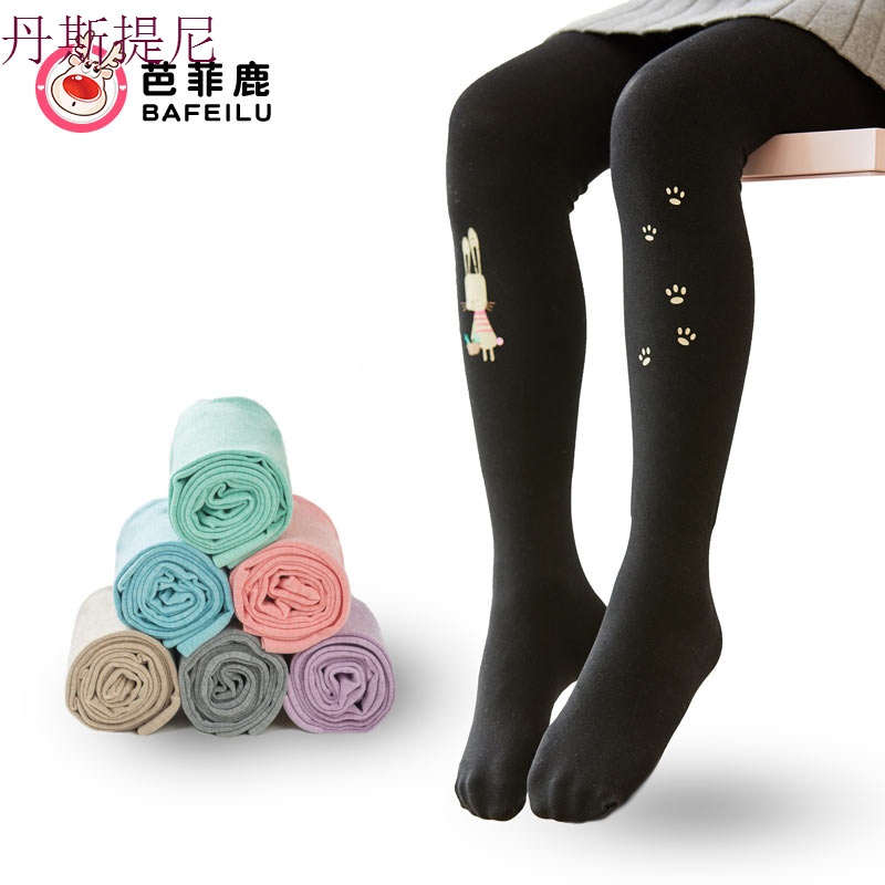 女童连裤袜春秋宝宝袜子打底裤中厚儿童白色舞蹈袜加厚保暖连体袜