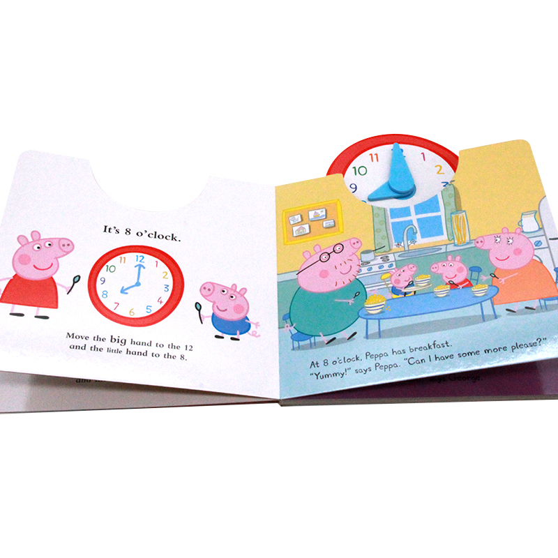 [正版]粉红猪小妹忙碌的一天 时钟书英文原版绘本 Peppa Pig Peppa’s Busy Day 时间观念认知书高清大图