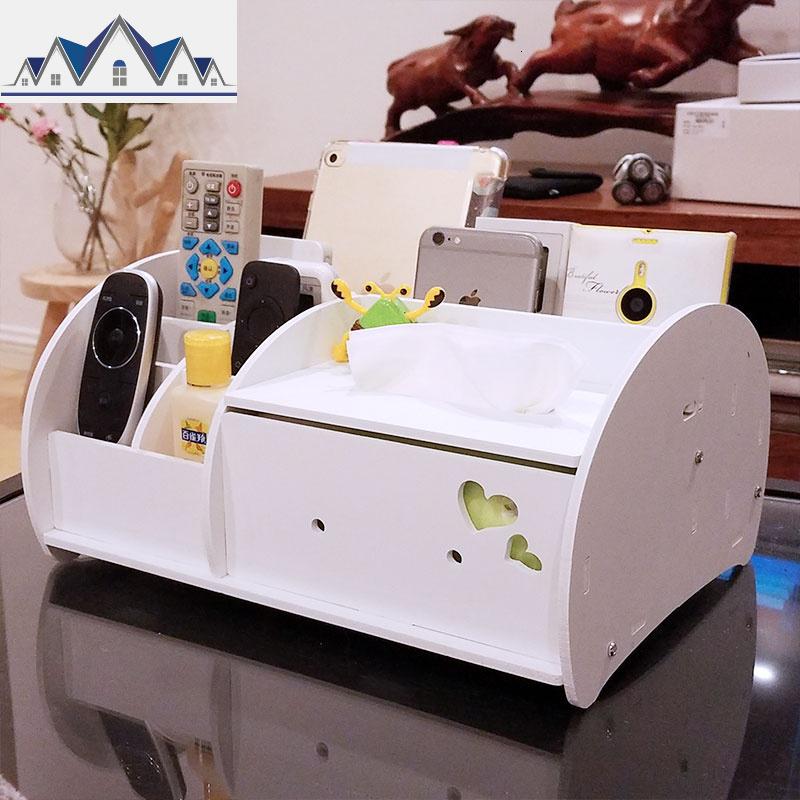 多功能纸巾盒抽纸盒北欧ins遥控器收纳盒家用客厅创意可爱轻奢风 三维工匠高清大图