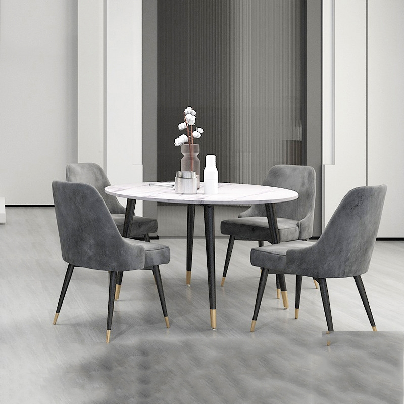 桌椅组合大理石餐桌阿斯卡利ascari轻奢商务接待小圆桌北欧会客洽谈桌