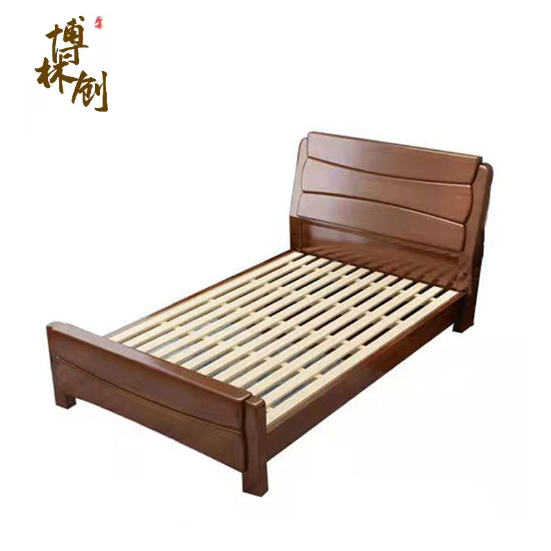 博林创 实木床 306#1.8米床 张高清大图